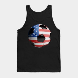 USA Flag Soccer Ball Tank Top